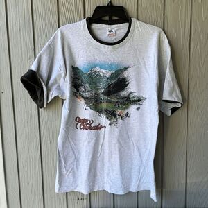 VTG 1992 Ouray Colorado Tee FOTL Flag Tag USA Made Single Stitch Sz L